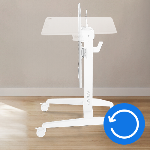 Нахил стільниці мобільного столу SENSE7