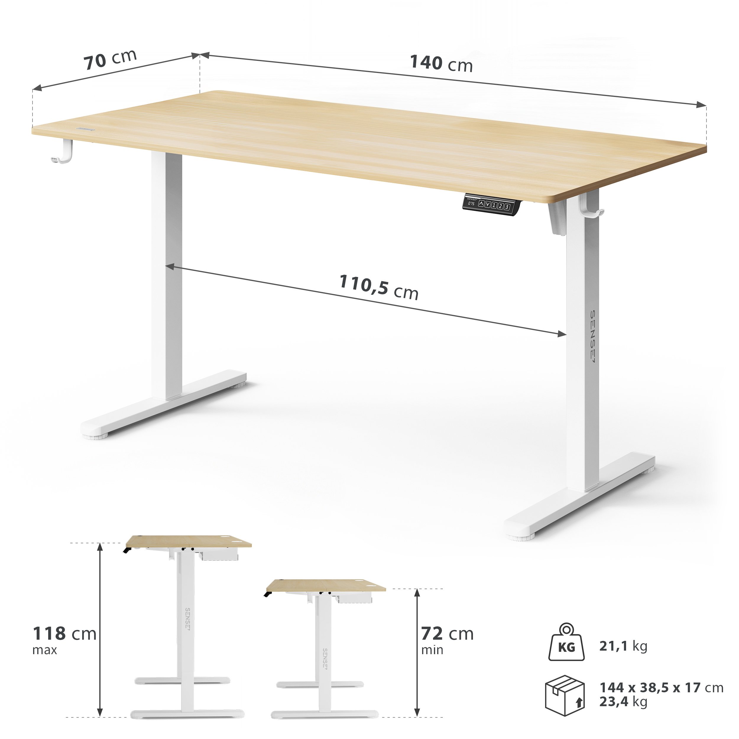 Деталі столу Sense7 Nojo Light