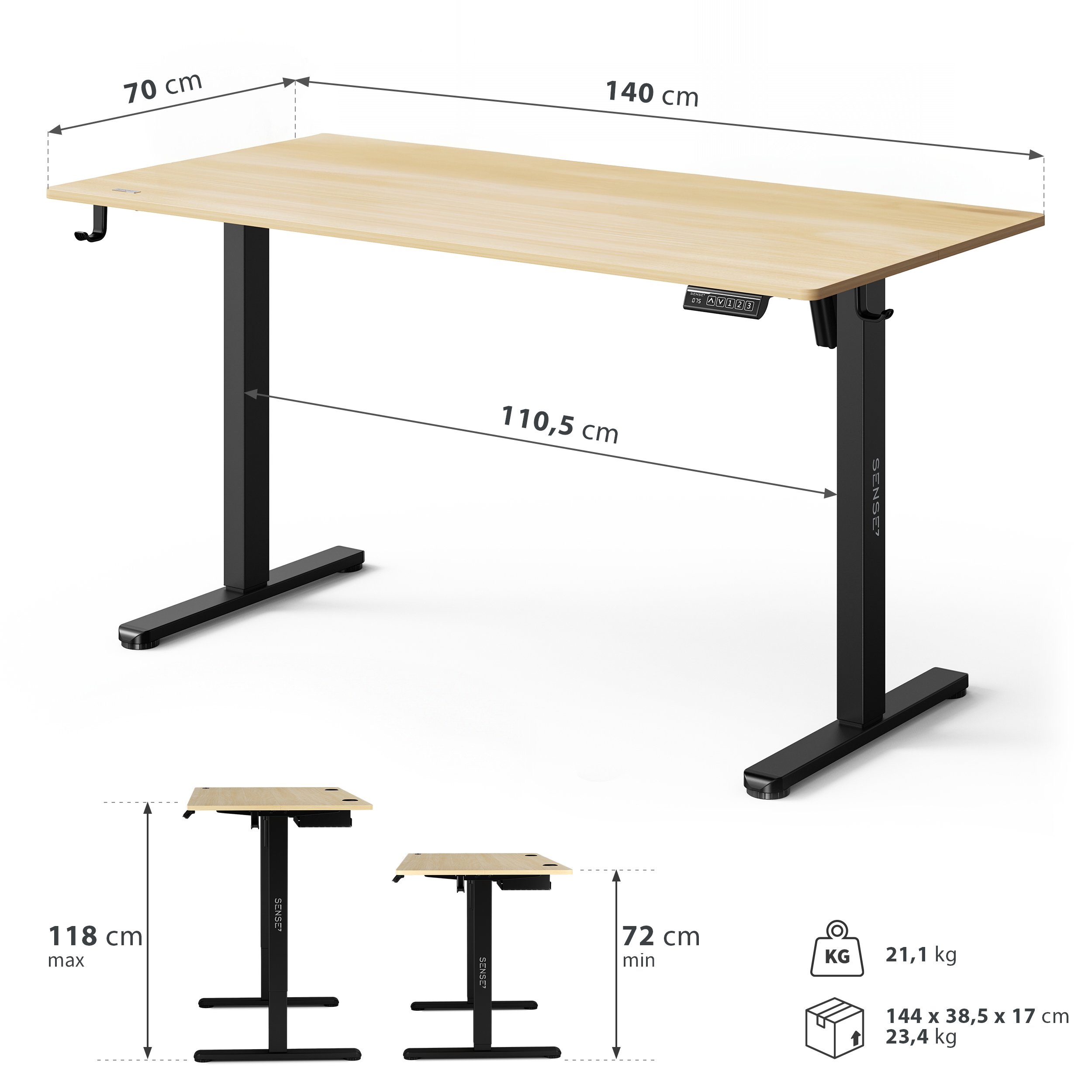 Деталі столу Sense7 Nojo Light