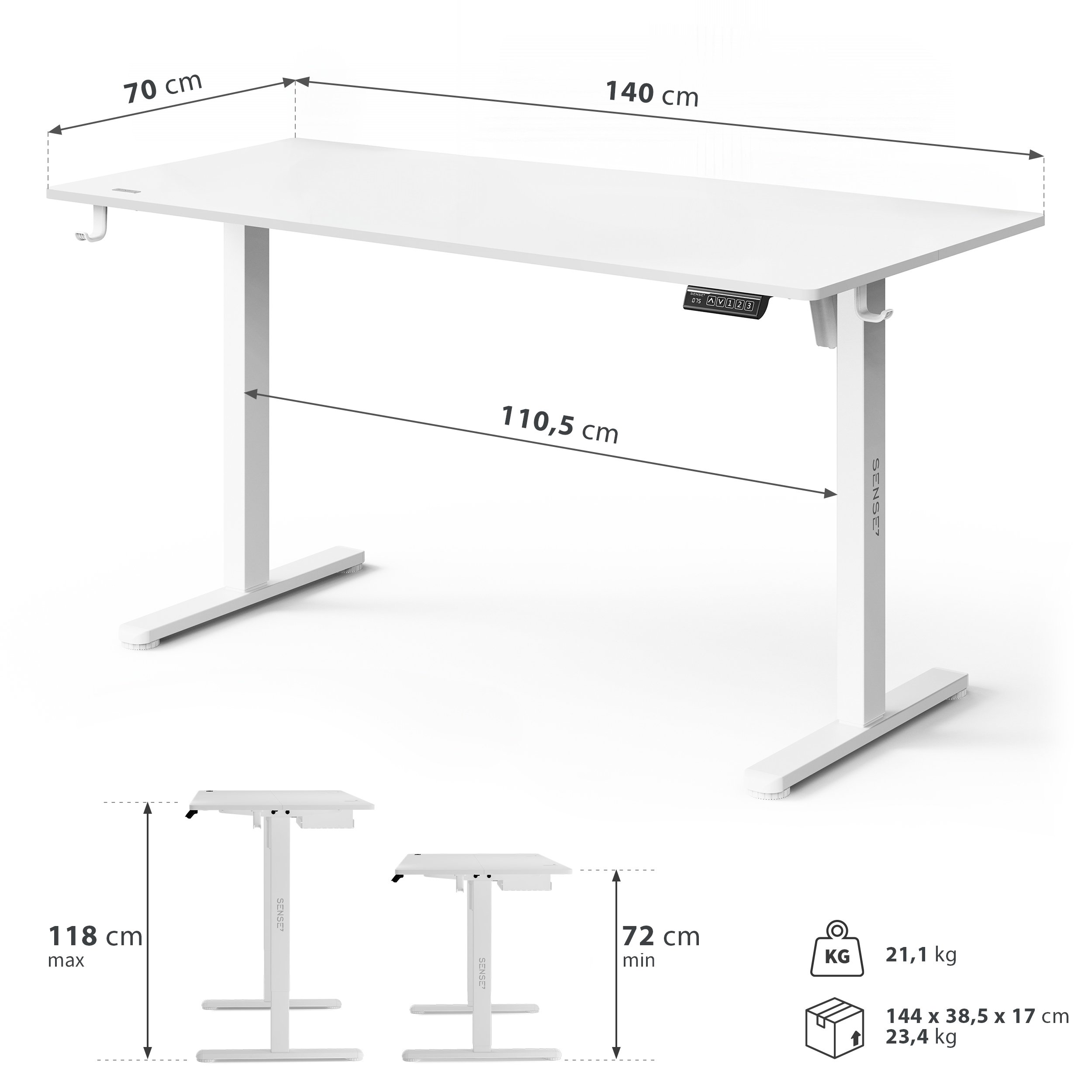 Деталі столу Sense7 Nojo Light