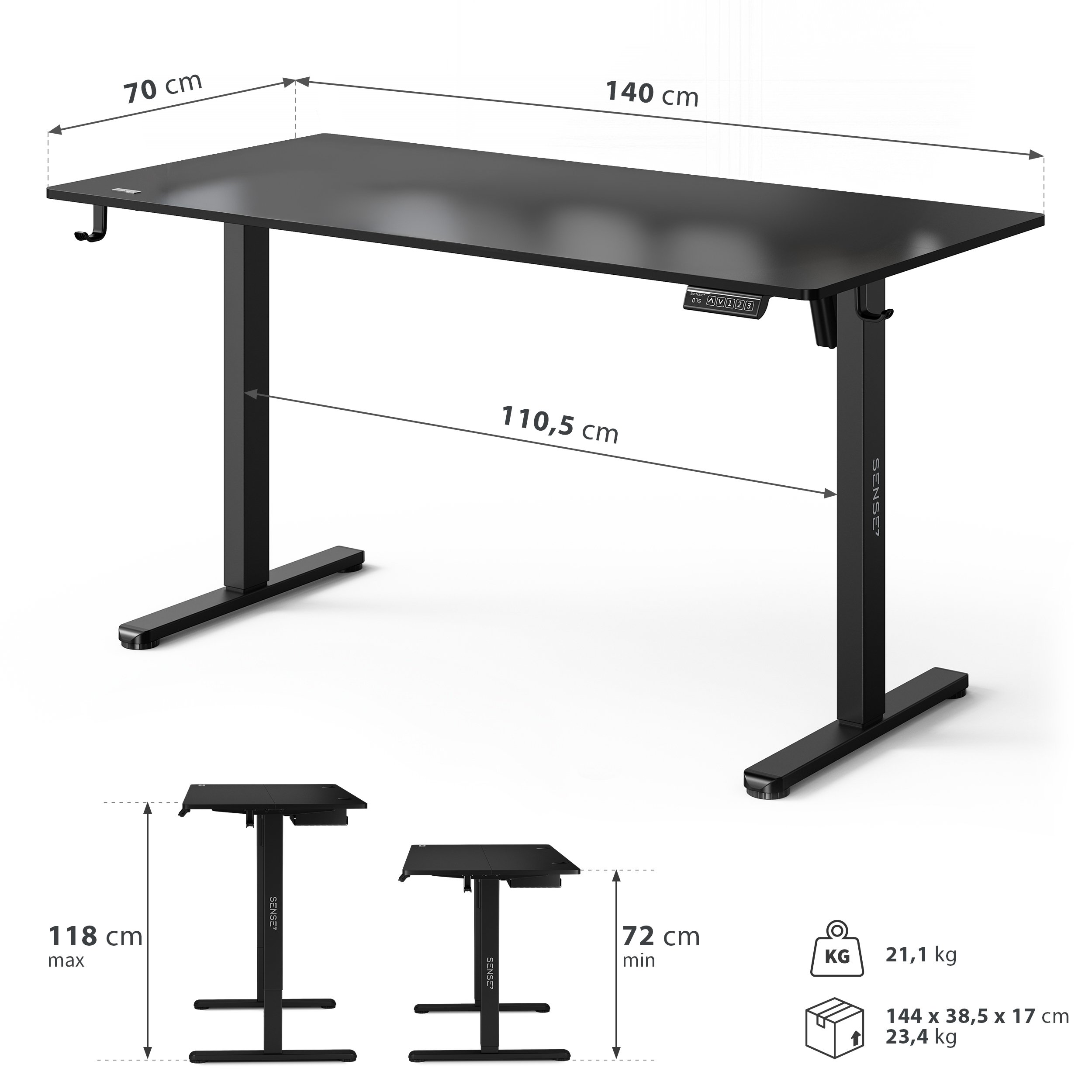 Стіл Sense7 Nojo Light деталі