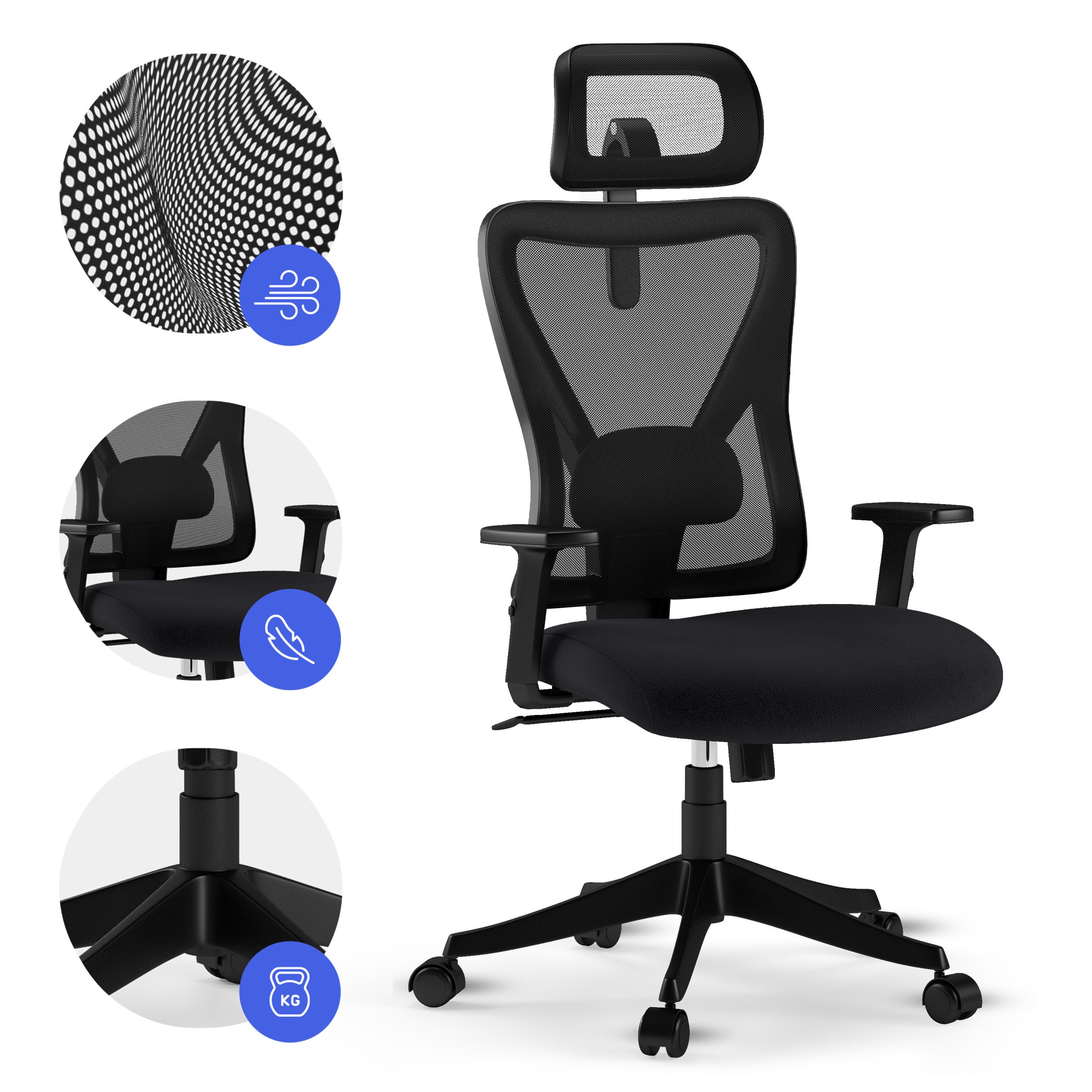 Офісне крісло Sense7 Tone Black