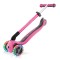 Дитячий самокат з батьківською ручкою Globber Go Up Deluxe Lights Pink (646-110)