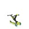 Дитячий самокат з батьківською ручкою Globber Go Up Deluxe Lights Lime Green (646-106)