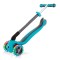 Дитячий самокат з батьківською ручкою Globber Go Up Deluxe Lights Teal (646-105)