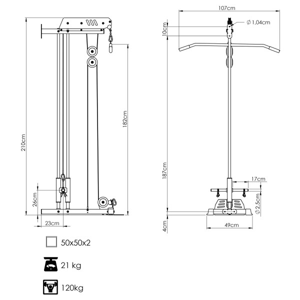Тяга вертикальна та горизонтальна Marbo Sport MS-W103 2.0