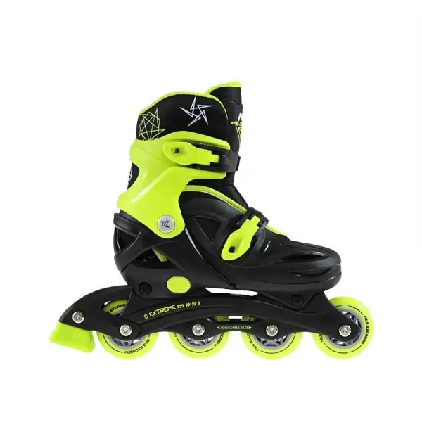 Дитячі роликові ковзани Nils Extreme NJ/NA0321A розм. M 31-35 чорно-лаймовий