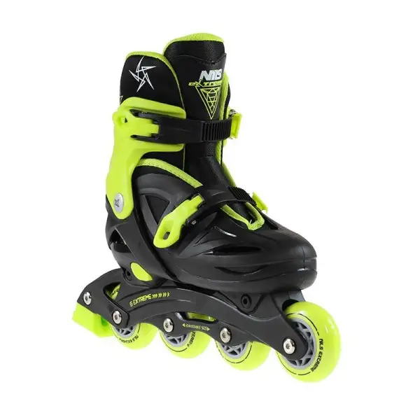 Дитячі роликові ковзани Nils Extreme NJ/NA0321A розм. M 31-35 чорно-лаймовий