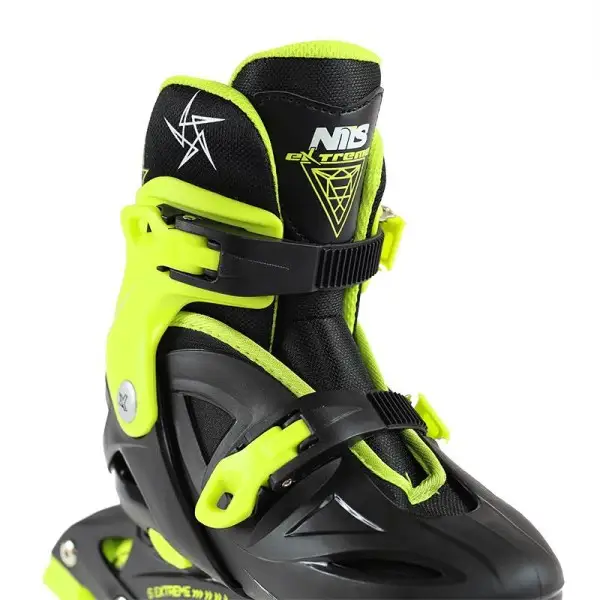 Дитячі роликові ковзани Nils Extreme NJ/NA0321A розм. M 31-35 чорно-лаймовий