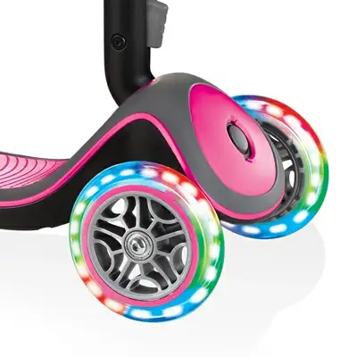 ⇒ Дитячий триколісний самокат Globber Elite Deluxe Lights Red (444-402 ...