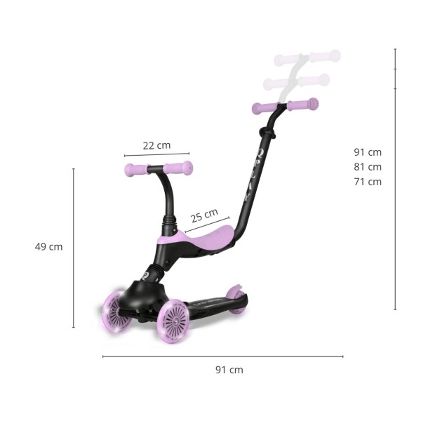 Самокат 3в1 Qplay Sema Evo Violet
