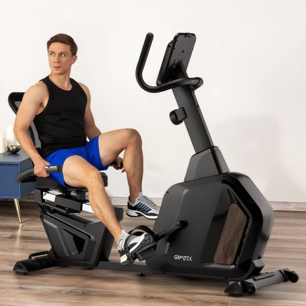 Горизонтальний велотренажер Gymtek XBR5000 магнітний чорний