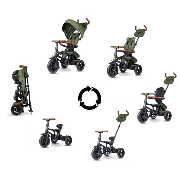 Триколісний велосипед Qplay Rito Deluxe Rubber Olive