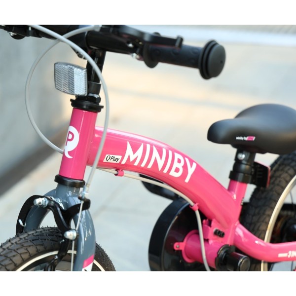 Дитячий біговел 3 в 1 Qplay Miniby 14 Rosa