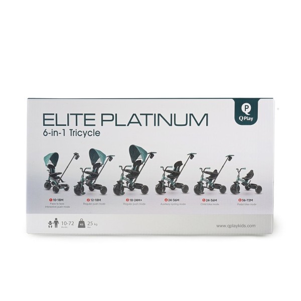 Триколісний велосипед Qplay ELITE PLATINUM зелений