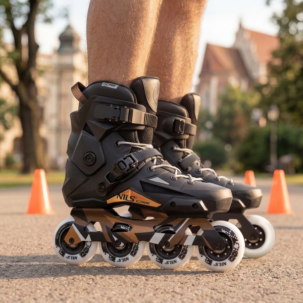 Роликові ковзани NILS EXTREME NA1601, чорні, 46
