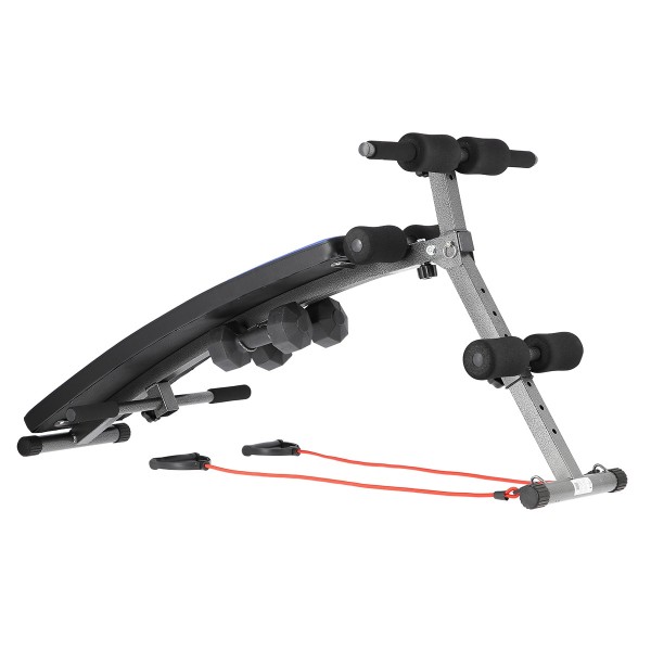 Лавка для пресу ONE FITNESS L5538B з обтяженнями та гумовими тросами