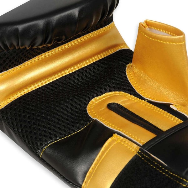 Чорно-золоті рукавички для тренувань на снарядах DBX BUSHIDO Mitts Gold L