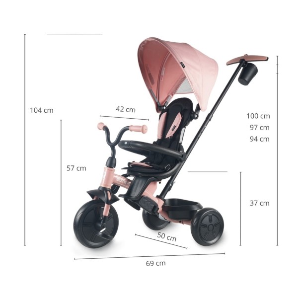 Триколісний велосипед Qplay Elite Platinum Pink
