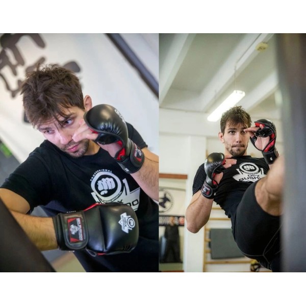 Рукавички MMA для спарингів DBX BUSHIDO Phantom RED 2.0 S/M — Valor Series