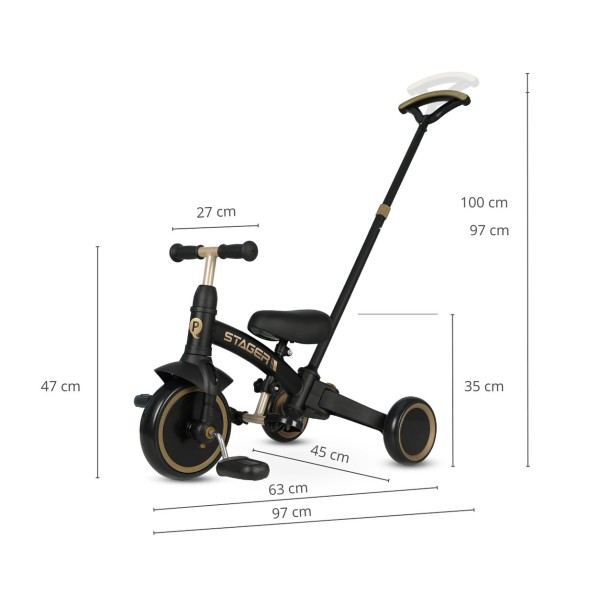 Триколісний велосипед Qplay Stager 3w1 Platinum