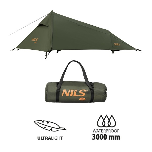 Намет NILS CAMP NC2502 Ultra Light Skyair 2, двомісний, зелений