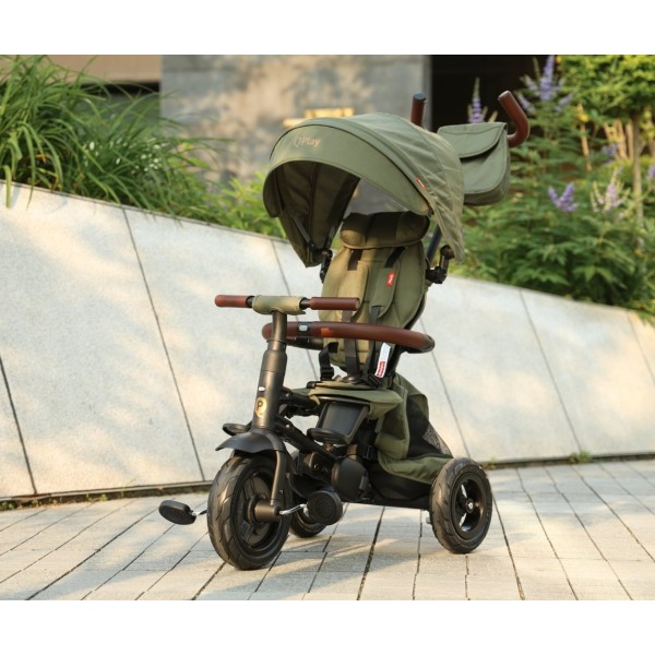 Триколісний велосипед Qplay Rito Deluxe Rubber Olive