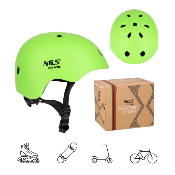 Захисний шолом Nils MT301 зелений S (52–56см)