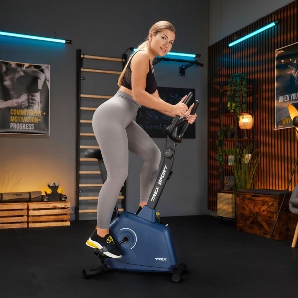 Велотренажер Trex Sport TX-380MB Rigon магнітний темно-синій