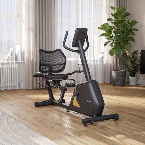 Горизонтальний велотренажер Hop-Sport HS-4500L Arkil чорно-золотистий