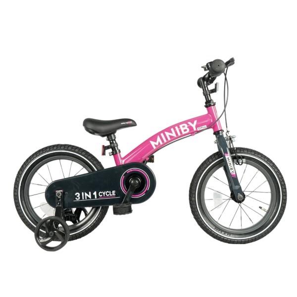 Дитячий біговел 3 в 1 Qplay Miniby 14 Rosa