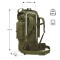 Тактичний рюкзак NILS CAMP NC3901 Eagle 70л зелений