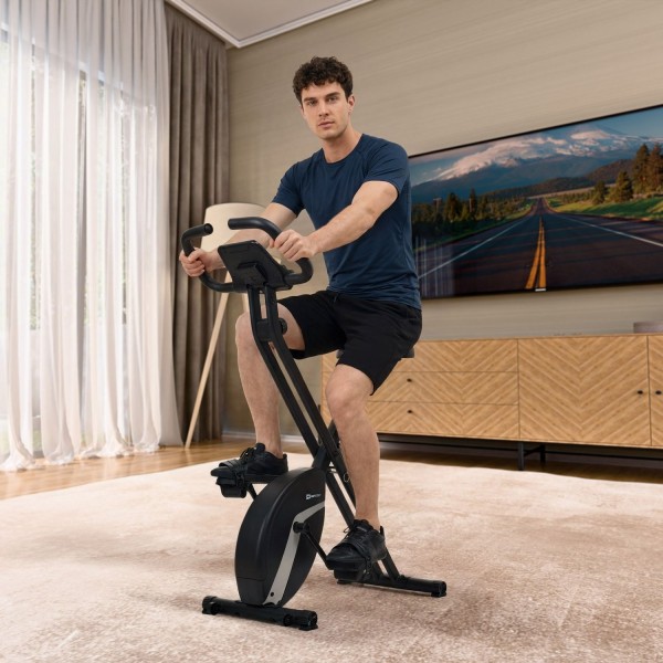Велотренажер Hop-Sport HS-3020X Quest X-Bike чорно-сріблястий