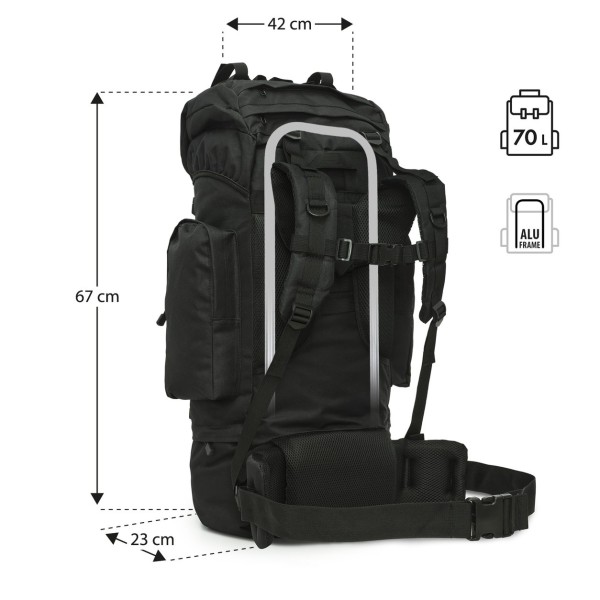 Тактичний рюкзак NILS CAMP NC3901 Eagle 70л чорний