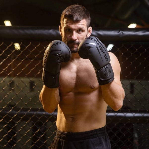 Боксерські рукавички DBX BUSHIDO Raptor 12oz, Origin Series, матово-чорні з глянцевим візерунком
