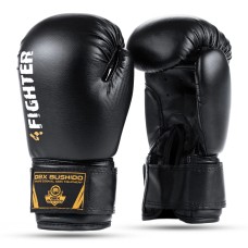 Боксерські рукавички DBX BUSHIDO 4Fighter Black 6oz чорно-золоті