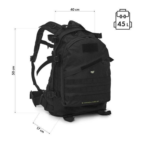 Тактичний рюкзак NILS CAMP NC3904 Vanguard 45л чорний