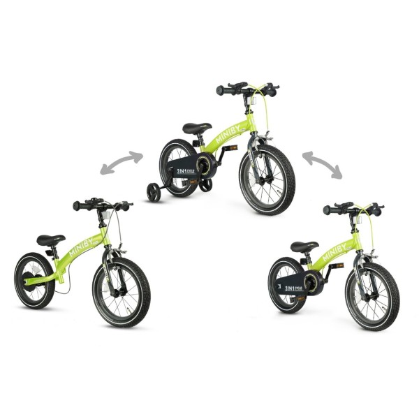 Дитячий біговел 3в1 Qplay Miniby 14 Green