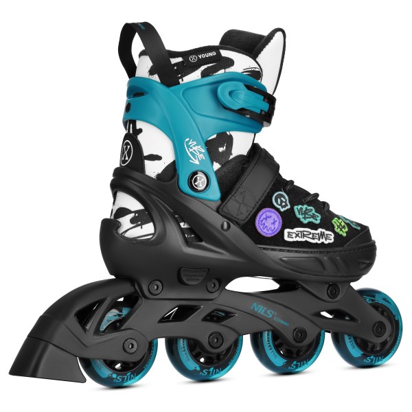 Роликові ковзани NILS EXTREME NA2053A VIBE, бірюзові, XS (29–32)