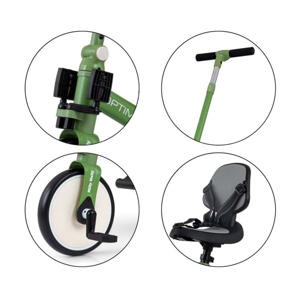 Триколісний велосипед Milly Mally Optimus Max 5в1 Green