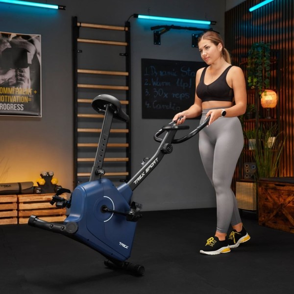 Велотренажер Trex Sport TX-380MB Rigon магнітний темно-синій