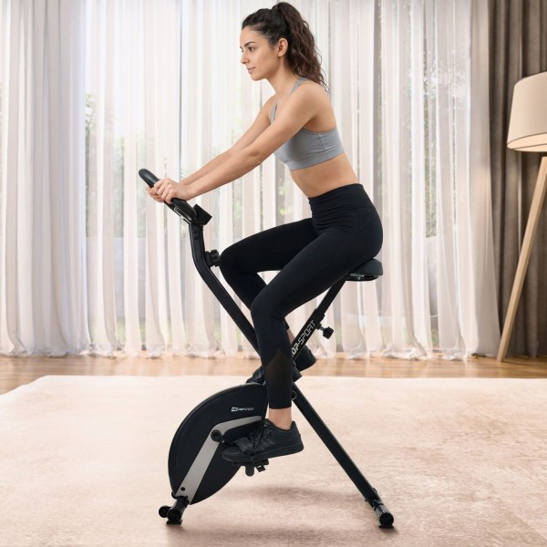 Велотренажер Hop-Sport HS-3020X Quest X-Bike чорно-сріблястий