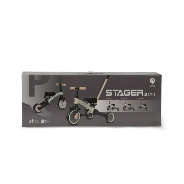 Триколісний велосипед Qplay Stager 3w1 Brown
