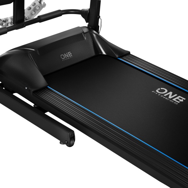 Бігова доріжка ONE FITNESS BE4540, електрична, з масажером, чорна