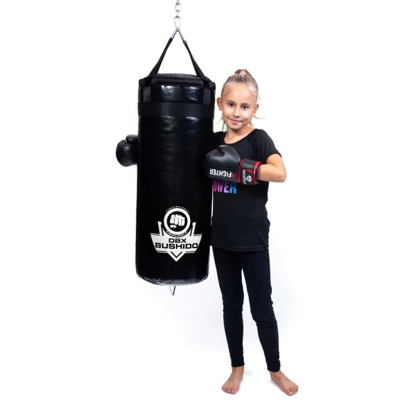 Боксерський мішок для дітей DBX Bushido Junior Black 80×30см, 15кг