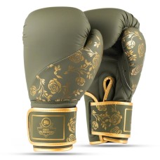 Боксерські рукавички DBX Bushido Rose, червоно-золоте оздоблення