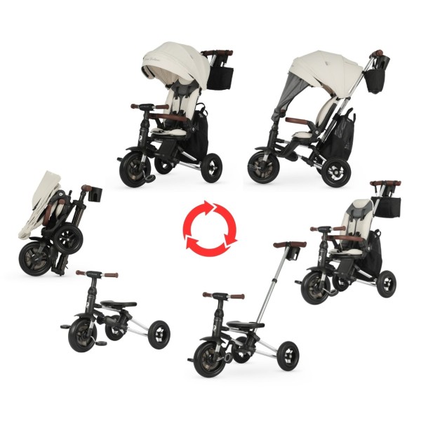 Складаний триколісний велосипед Qplay Nova Deluxe Beige