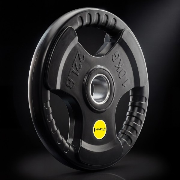Олімпійський диск HMS TOK10 PRO Tri-Grip, гумований, 10кг