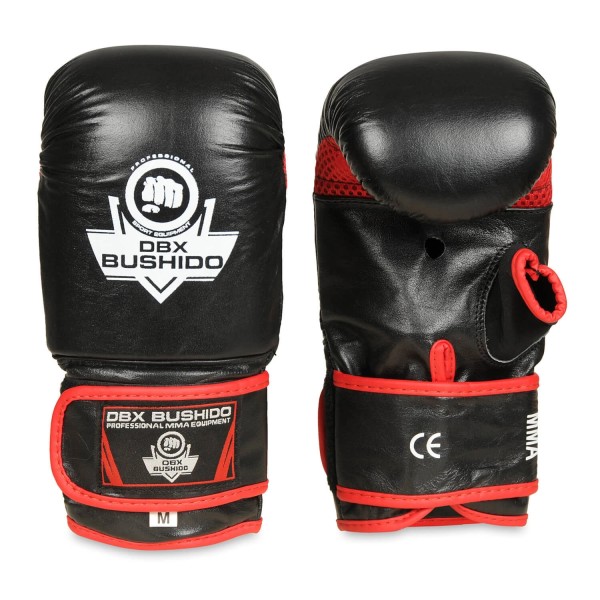 Тренувальні рукавички DBX BUSHIDO Mitts Classic M, чорно-червоні