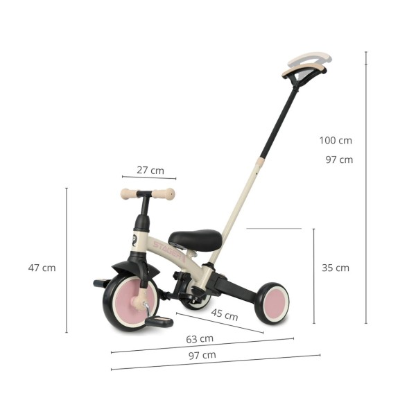 Триколісний велосипед Qplay Stager 3w1 Pink